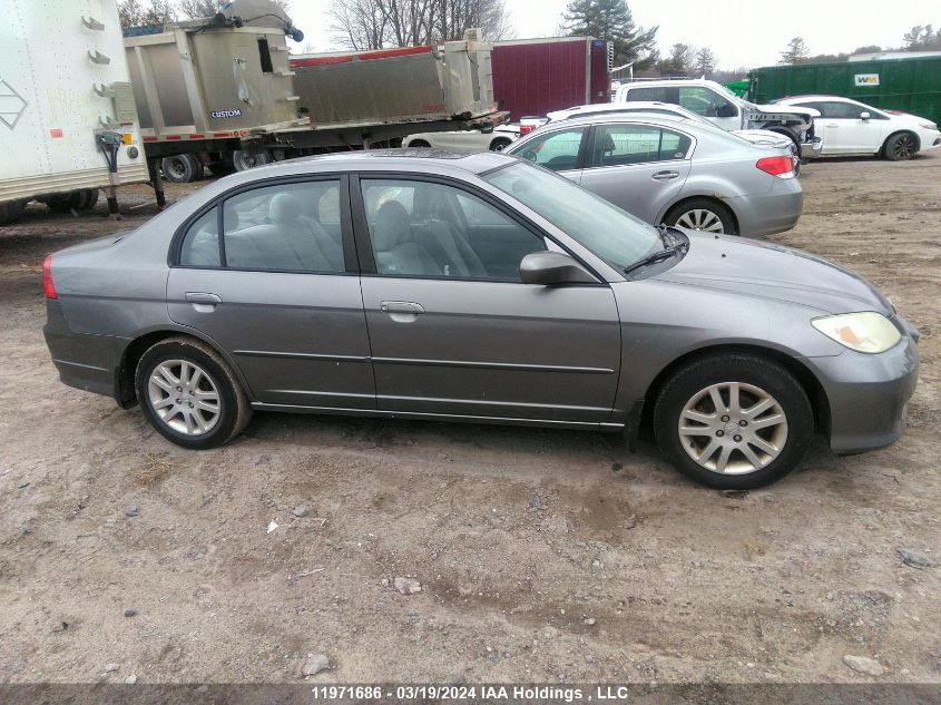 2005 Honda Civic Sdn VIN: 2HGES16625H022880 Lot: 11971686