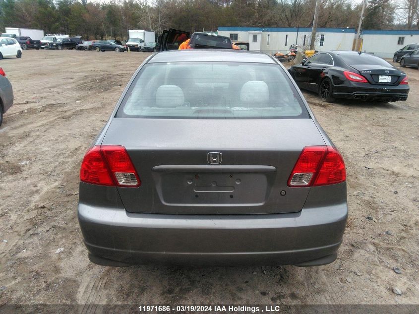 2005 Honda Civic Sdn VIN: 2HGES16625H022880 Lot: 11971686