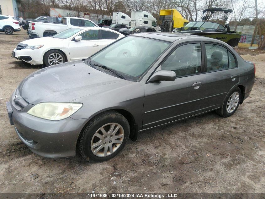 2005 Honda Civic Sdn VIN: 2HGES16625H022880 Lot: 11971686