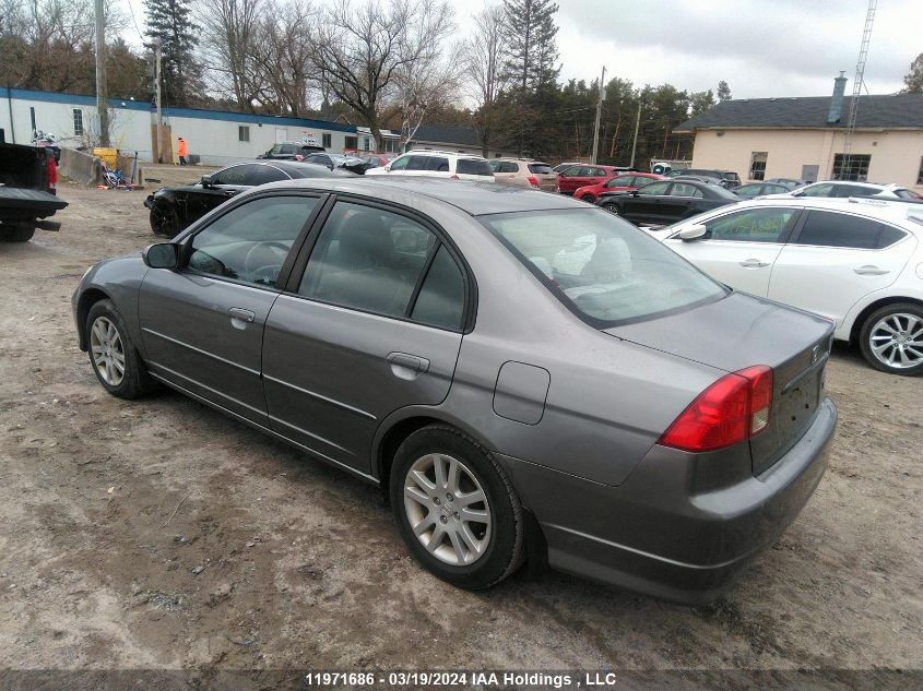 2005 Honda Civic Sdn VIN: 2HGES16625H022880 Lot: 11971686