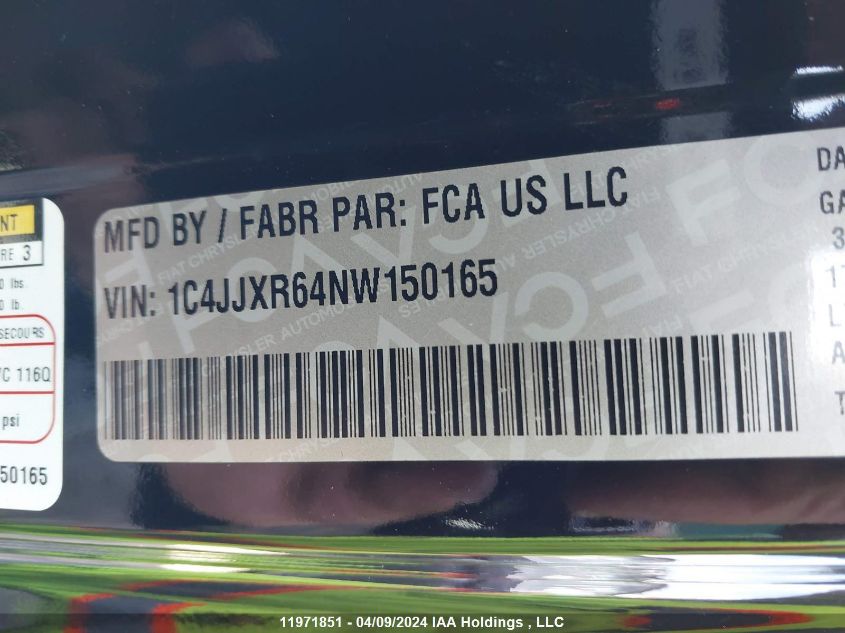 2022 Jeep Wrangler 4Xe Unlimited Rubicon VIN: 1C4JJXR64NW150165 Lot: 11971851