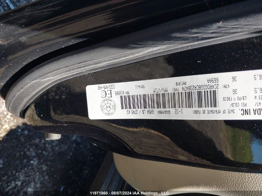 2012 Dodge Grand Caravan Crew VIN: 2C4RDGDG8CR238474 Lot: 11971860