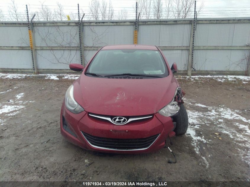 2016 Hyundai Elantra Gl VIN: 5NPDH4AE9GH752286 Lot: 11971934