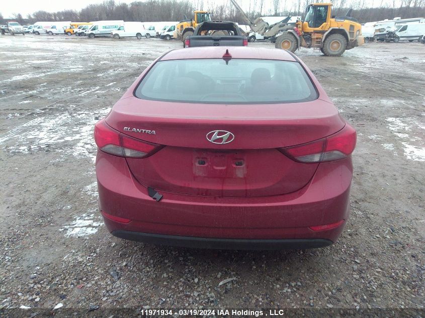 2016 Hyundai Elantra Gl VIN: 5NPDH4AE9GH752286 Lot: 11971934