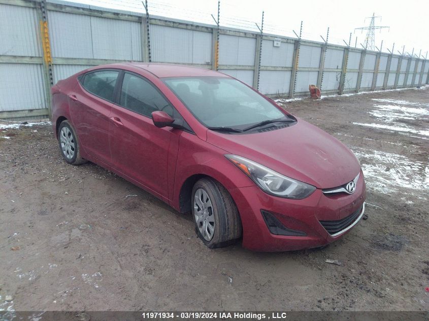 2016 Hyundai Elantra Gl VIN: 5NPDH4AE9GH752286 Lot: 11971934