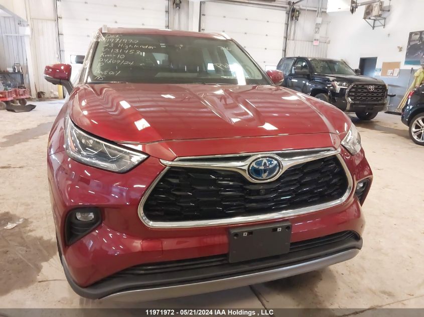 2023 Toyota Highlander Hybrid Limited/Hybrid Platinum VIN: 5TDEBRCH3PS131453 Lot: 11971972