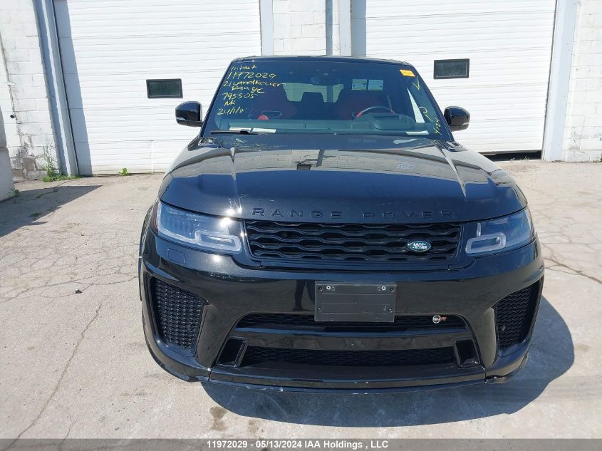 2021 Land Rover Range Rover Sport VIN: SALWZ2RE9MA795505 Lot: 11972029
