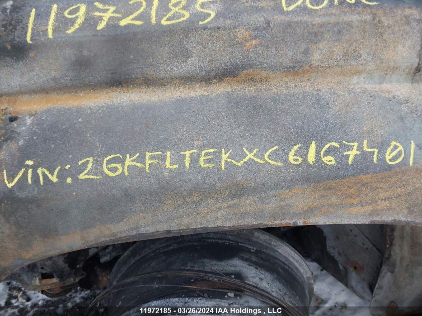 2012 GMC Terrain VIN: 2GKFLTEKXC6167401 Lot: 11972185