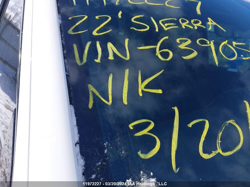 2022 GMC Sierra 1500 VIN: 1GTPUEEL8NZ639054 Lot: 11972227