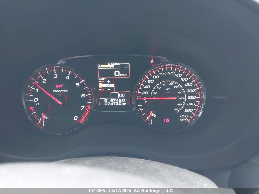 2021 Subaru Wrx VIN: JF1VA2W66M9812940 Lot: 11972365