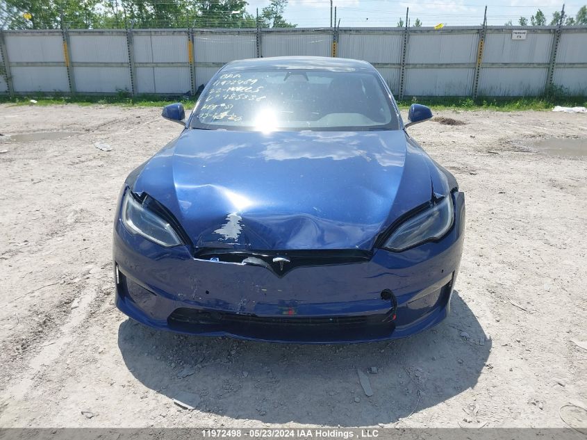 2022 Tesla Model S VIN: 5YJSA1E5XNF485336 Lot: 11972498