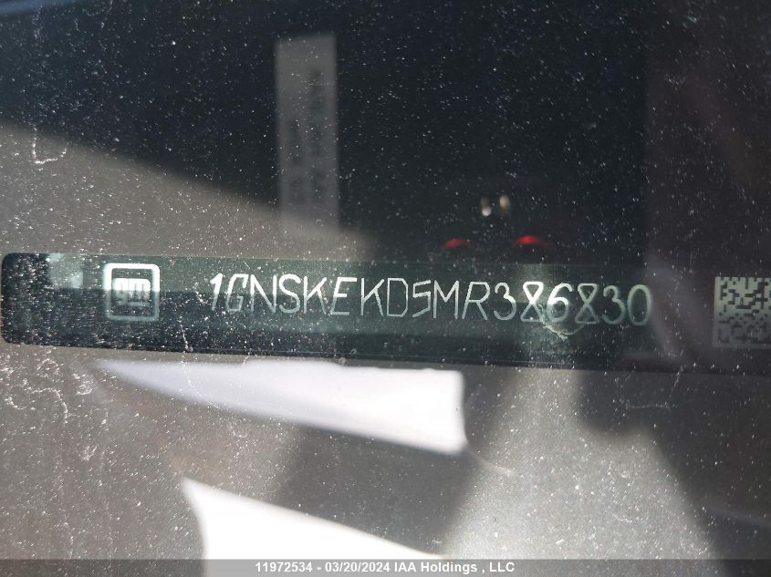 2021 Chevrolet Suburban VIN: 1GNSKEKD5MR386830 Lot: 11972534