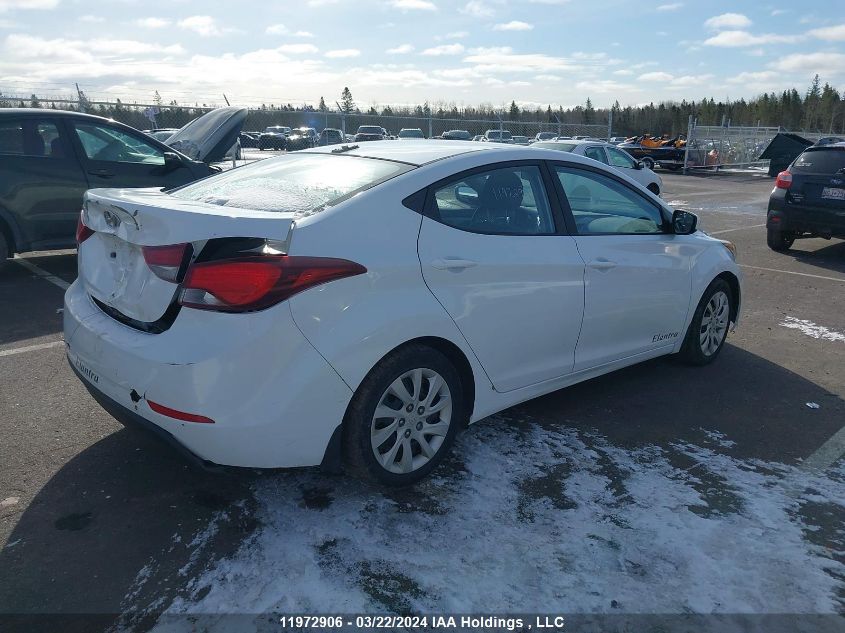 2016 Hyundai Elantra Gl VIN: 5NPDH4AE7GH743683 Lot: 51243174