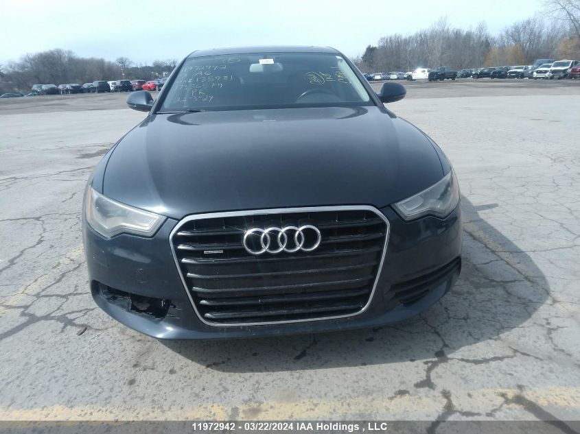 2013 Audi A6 VIN: WAUFFCFC9DN135981 Lot: 11972942