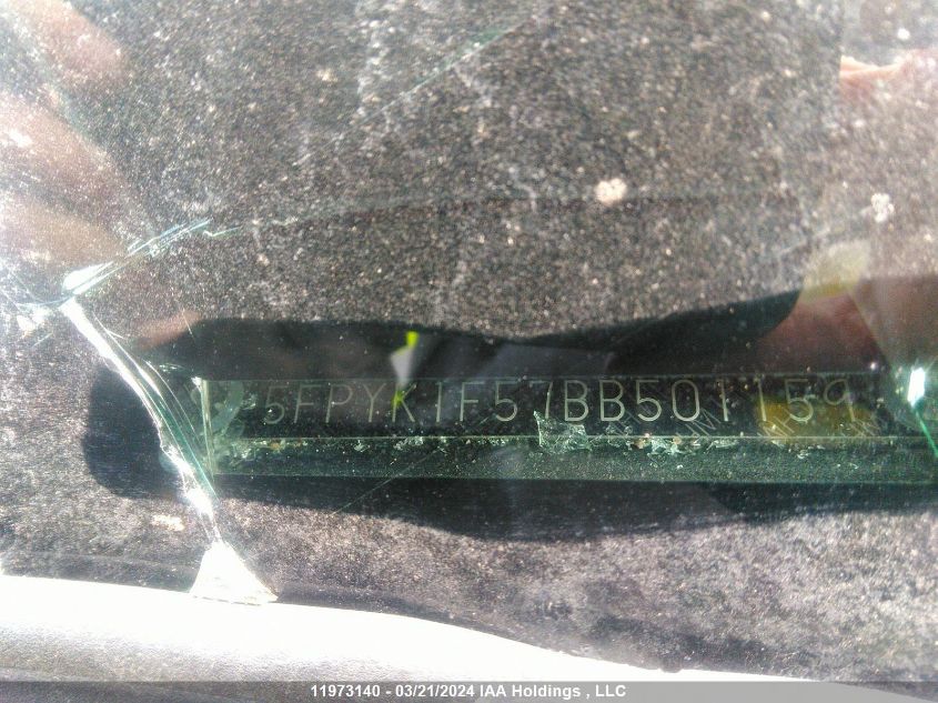 2011 Honda Ridgeline Rtl VIN: 5FPYK1F57BB501159 Lot: 11973140