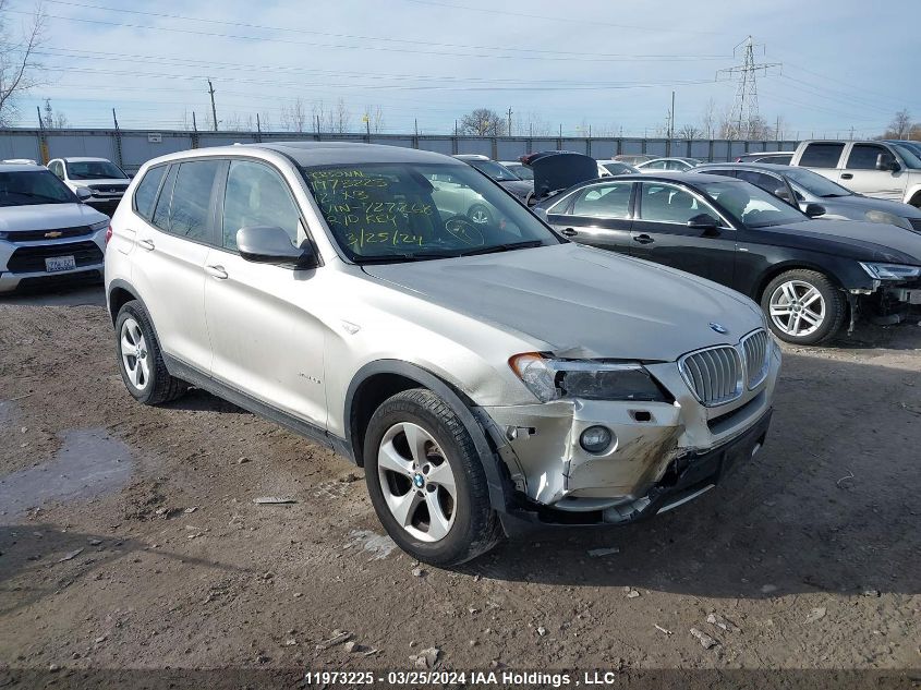 2012 BMW X3 xDrive28I VIN: 5UXWX5C5XCL727268 Lot: 11973225