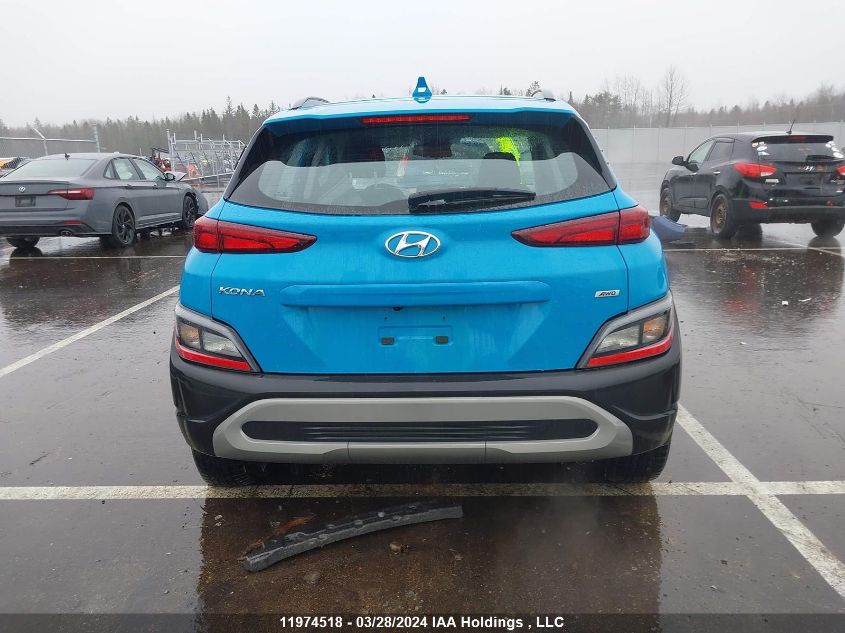 2022 Hyundai Kona Sel/Se VIN: KM8K2CAB2NU847411 Lot: 50816834