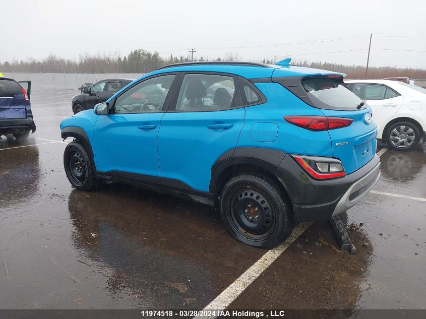 2022 Hyundai Kona Sel/Se VIN: KM8K2CAB2NU847411 Lot: 50816834