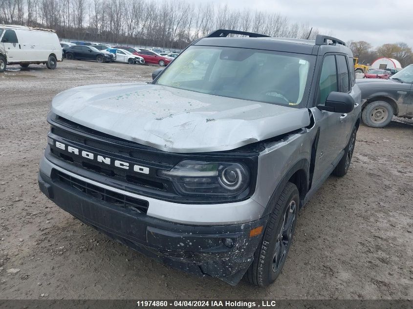 2022 Ford Bronco Sport Outer Banks VIN: 3FMCR9C61NRE13572 Lot: 11974860