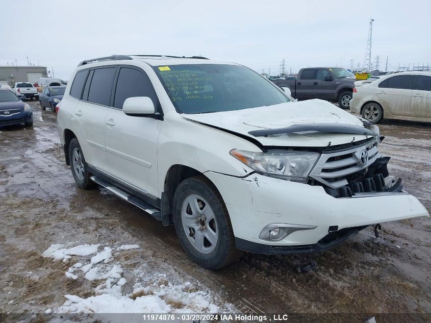 2013 Toyota Highlander Plus/Se VIN: 5TDBK3EH4DS271004 Lot: 11974876