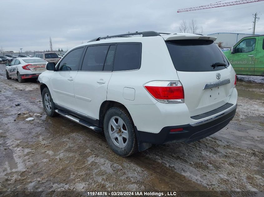 2013 Toyota Highlander Plus/Se VIN: 5TDBK3EH4DS271004 Lot: 11974876