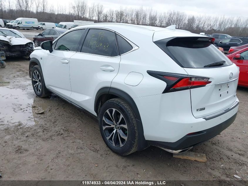 2016 Lexus Nx 200T/Base/F Sport VIN: JTJBARBZ7G2080494 Lot: 11974933