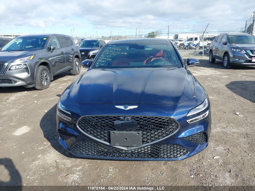 2022 Genesis G70 Sport Advanced/Sport Prestige VIN: KMTG54TE9NU087509 Lot: 11975184