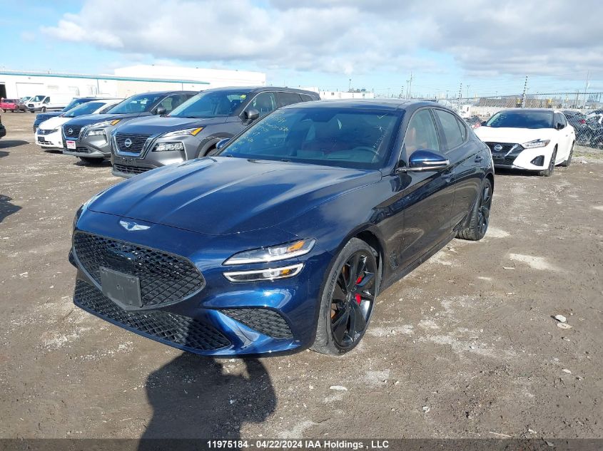 2022 Genesis G70 Sport Advanced/Sport Prestige VIN: KMTG54TE9NU087509 Lot: 11975184