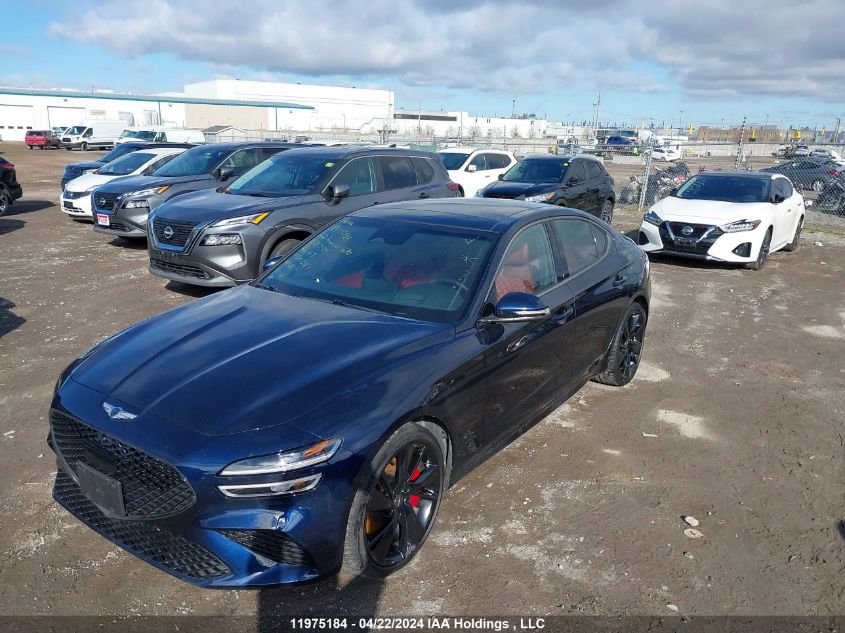 2022 Genesis G70 Sport Advanced/Sport Prestige VIN: KMTG54TE9NU087509 Lot: 11975184