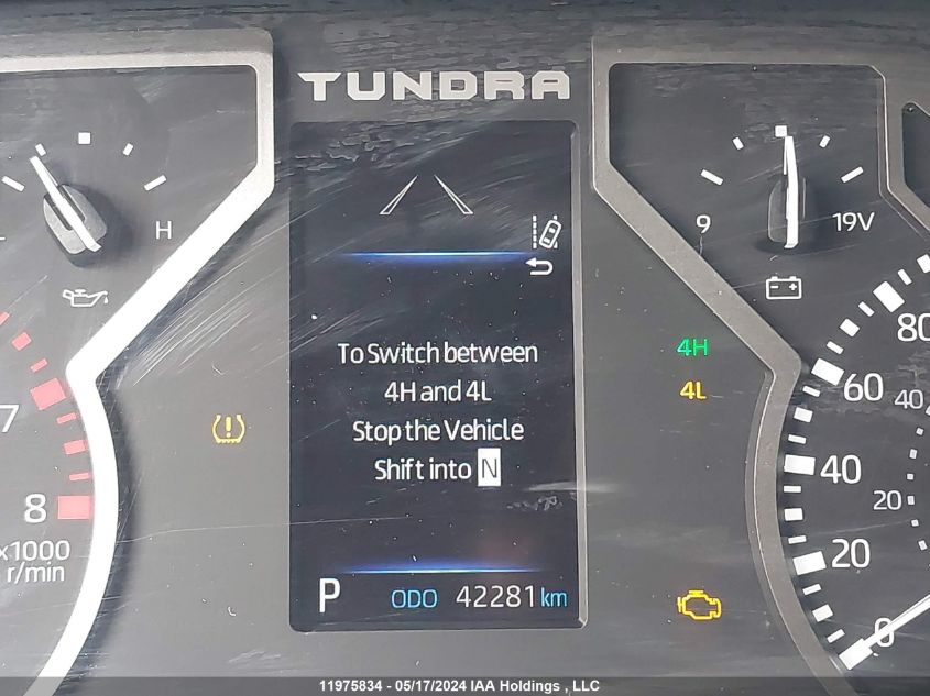 2022 Toyota Tundra Crewmax Sr/Crewmax Sr5 VIN: 5TFLA5DBXNX047036 Lot: 11975834