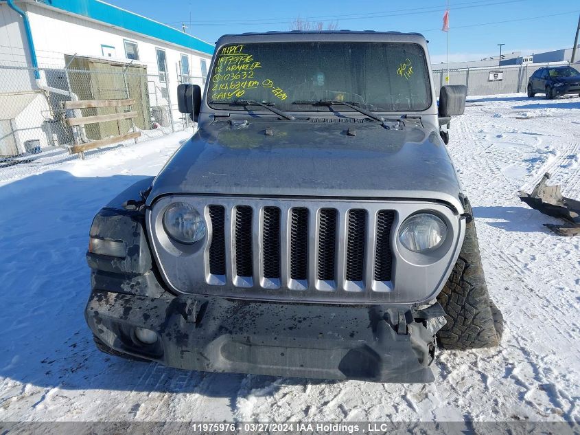 2018 Jeep Wrangler Unlimited Sport VIN: 1C4HJXDG4JW103632 Lot: 11975976