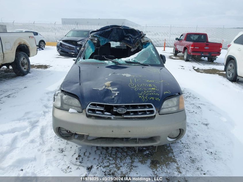 2000 Subaru Legacy Wagon VIN: 4S3BH6759Y7607183 Lot: 11976025