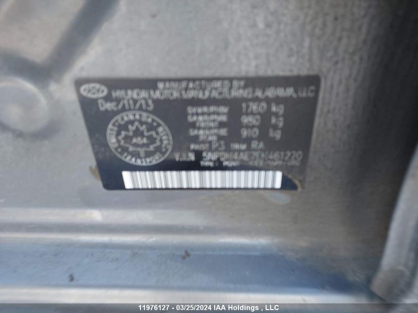 2014 Hyundai Elantra Se/Sport/Limited VIN: 5NPDH4AE7EH461220 Lot: 11976127