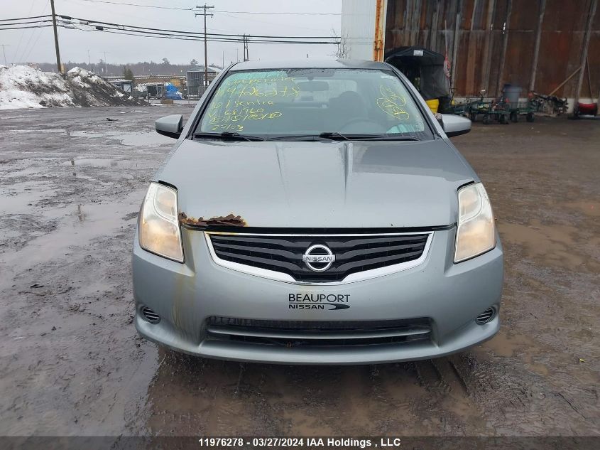 2010 Nissan Sentra 2.0S VIN: 3N1AB6AP9AL681960 Lot: 11976278