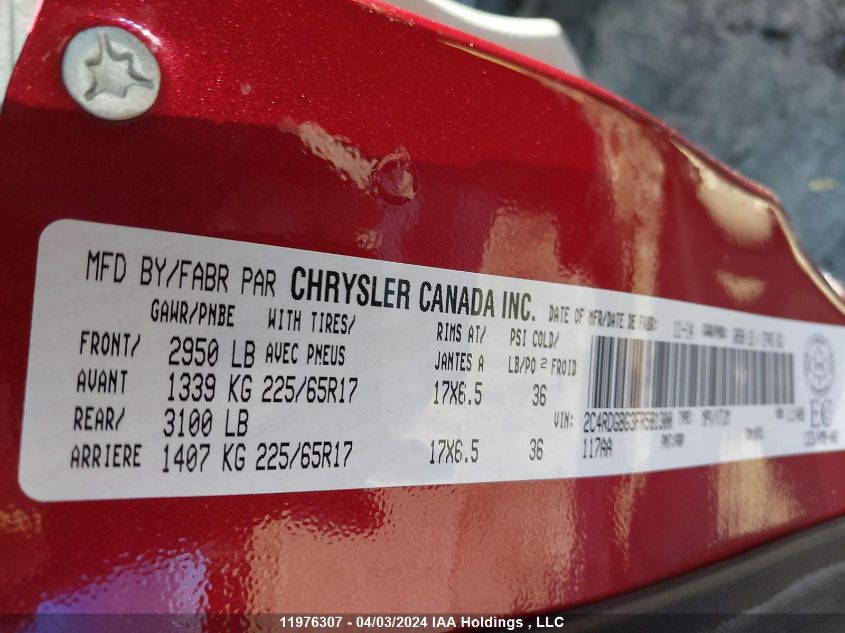 2015 Dodge Grand Caravan Se VIN: 2C4RDGBG3FR581300 Lot: 11976307