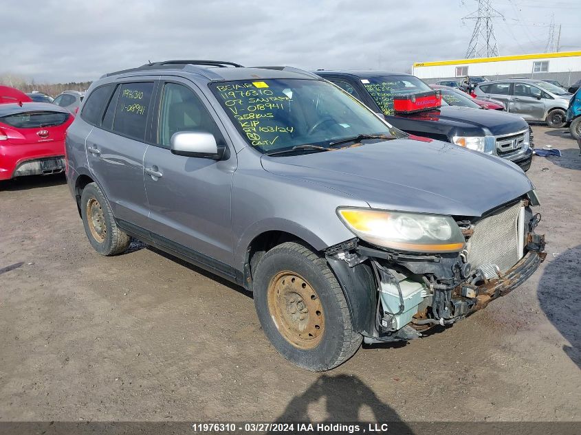 2007 Hyundai Santa Fe VIN: 5NMSG13E17H018941 Lot: 39242525