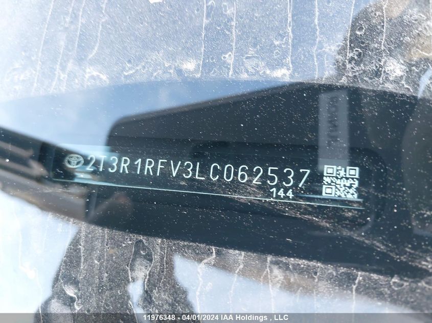 2020 Toyota Rav4 VIN: 2T3R1RFV3LC062537 Lot: 39240540