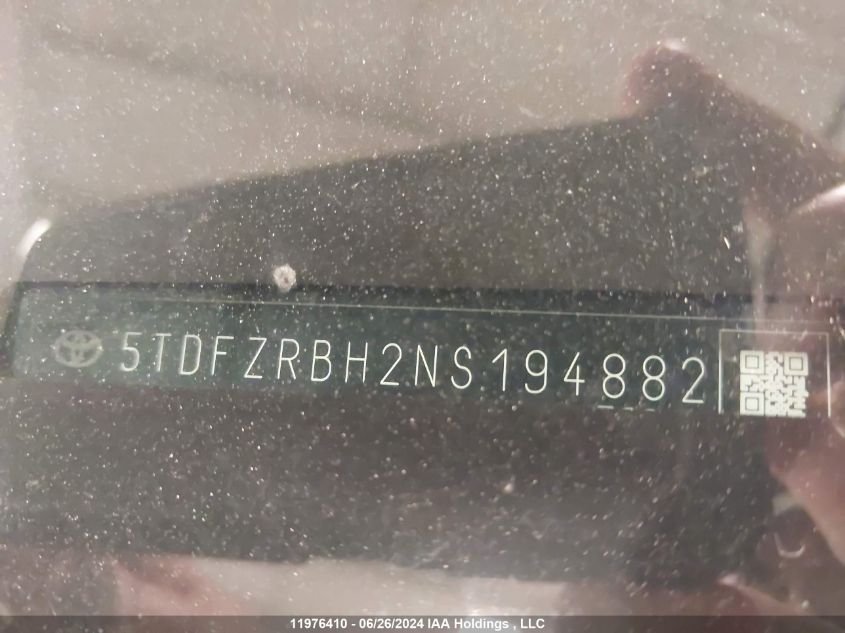 2022 Toyota Highlander Limited VIN: 5TDFZRBH2NS194882 Lot: 11976410