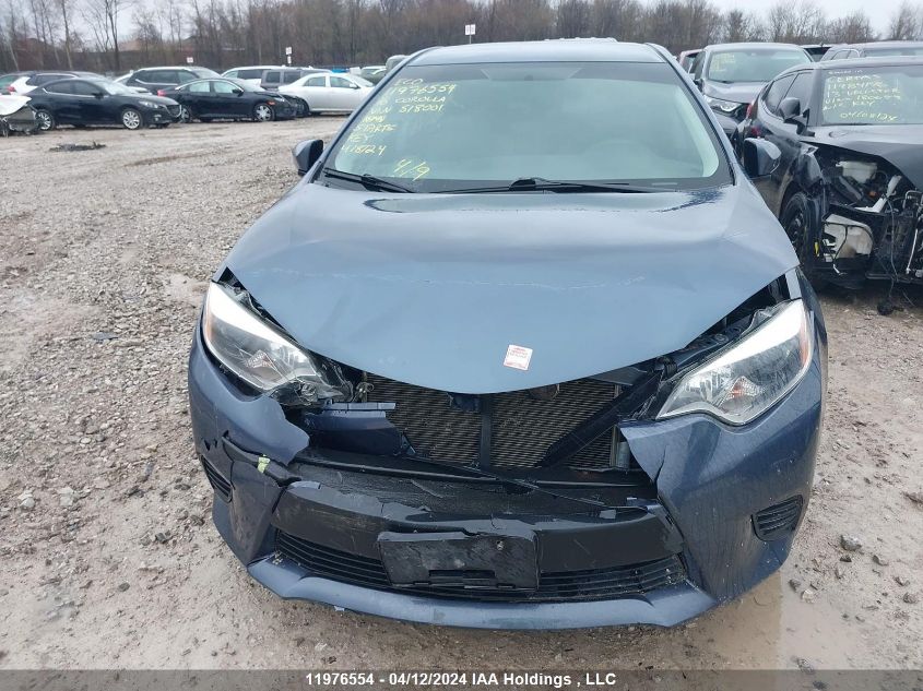 2016 Toyota Corolla VIN: 2T1BURHE2GC518001 Lot: 11976554