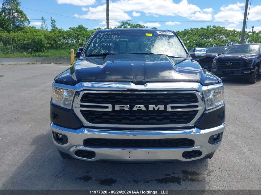 2022 Ram 1500 Big Horn/Lone Star VIN: 1C6RRFFG1NN127555 Lot: 11977320