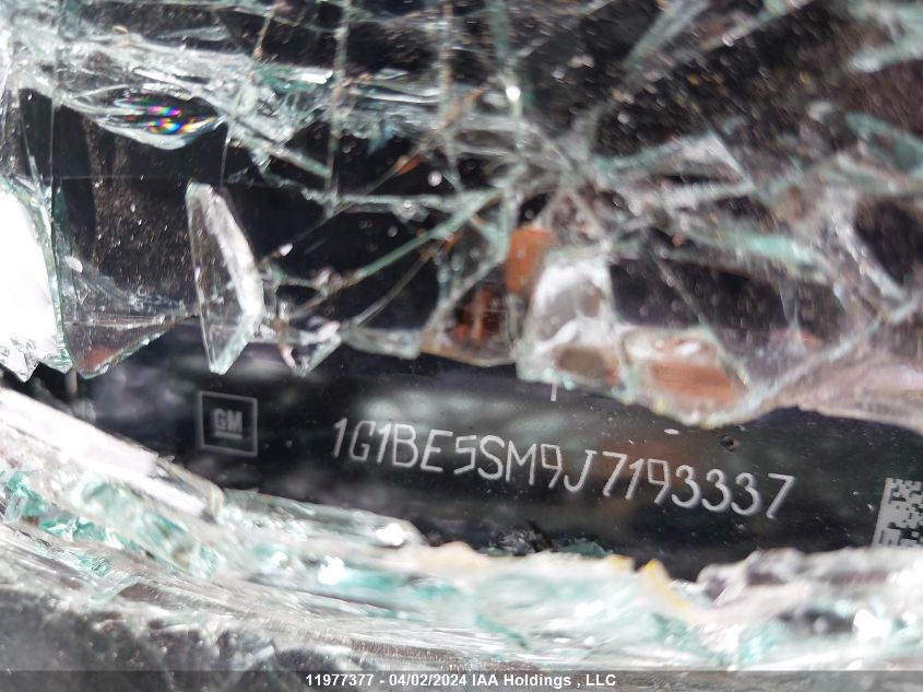 2018 Chevrolet Cruze Lt VIN: 1G1BE5SM9J7193337 Lot: 11977377