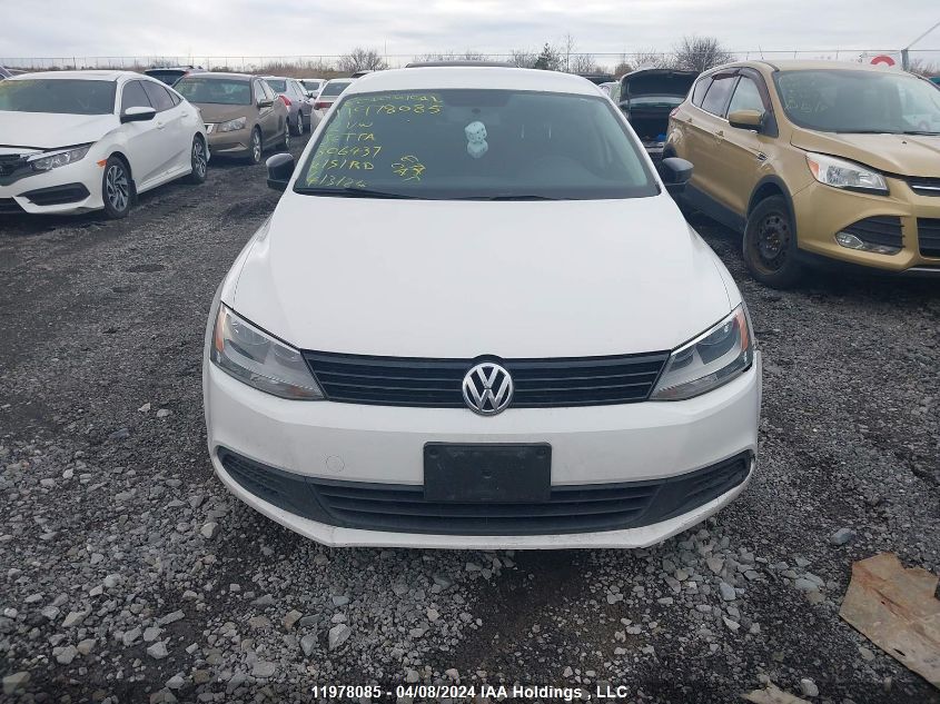 2012 Volkswagen Jetta Sedan VIN: 3VW2K7AJ9CM306437 Lot: 11978085