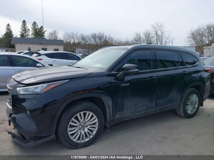 2020 Toyota Highlander Hybrid Xle VIN: 5TDGBRCH5LS503653 Lot: 11978090