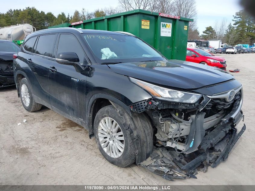 2020 Toyota Highlander Hybrid Xle VIN: 5TDGBRCH5LS503653 Lot: 11978090