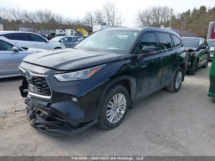 2020 Toyota Highlander Hybrid Xle VIN: 5TDGBRCH5LS503653 Lot: 11978090