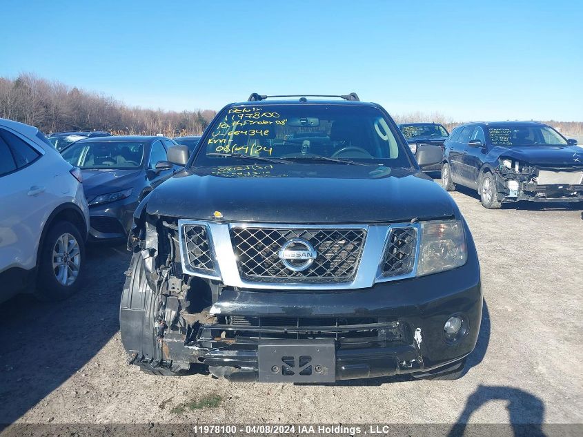 2008 Nissan Pathfinder VIN: 5N1AR18B98C664342 Lot: 11978100