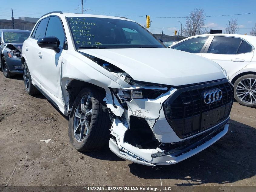 2023 Audi Q3 VIN: WA1EECF32P1107592 Lot: 11978249