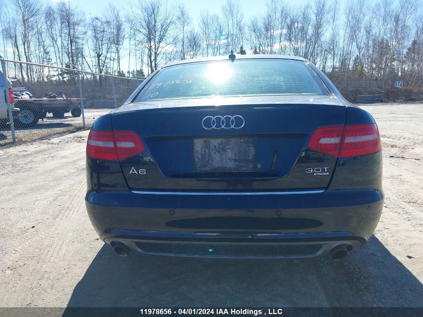 2010 Audi A6 VIN: WAUPGCFB0AN004054 Lot: 11978656