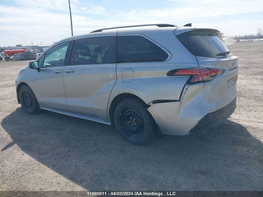 2022 Toyota Sienna VIN: 5TDGRKEC6NS075213 Lot: 11980011