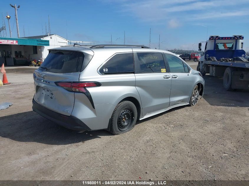 2022 Toyota Sienna VIN: 5TDGRKEC6NS075213 Lot: 11980011